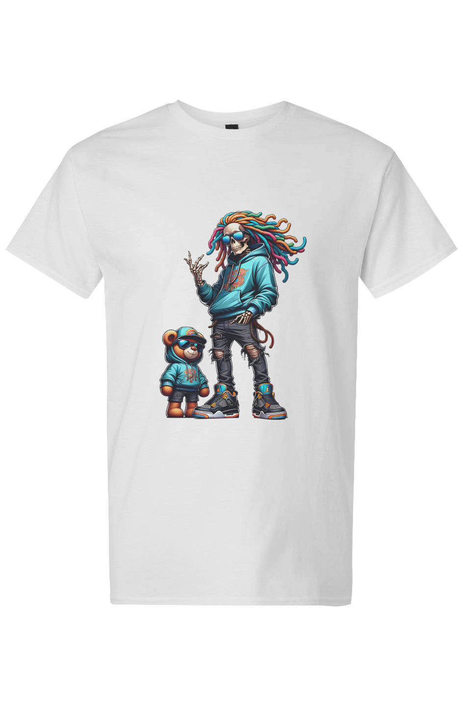 "Urban Skeleton & Teddy" - Tee Light Cotton.