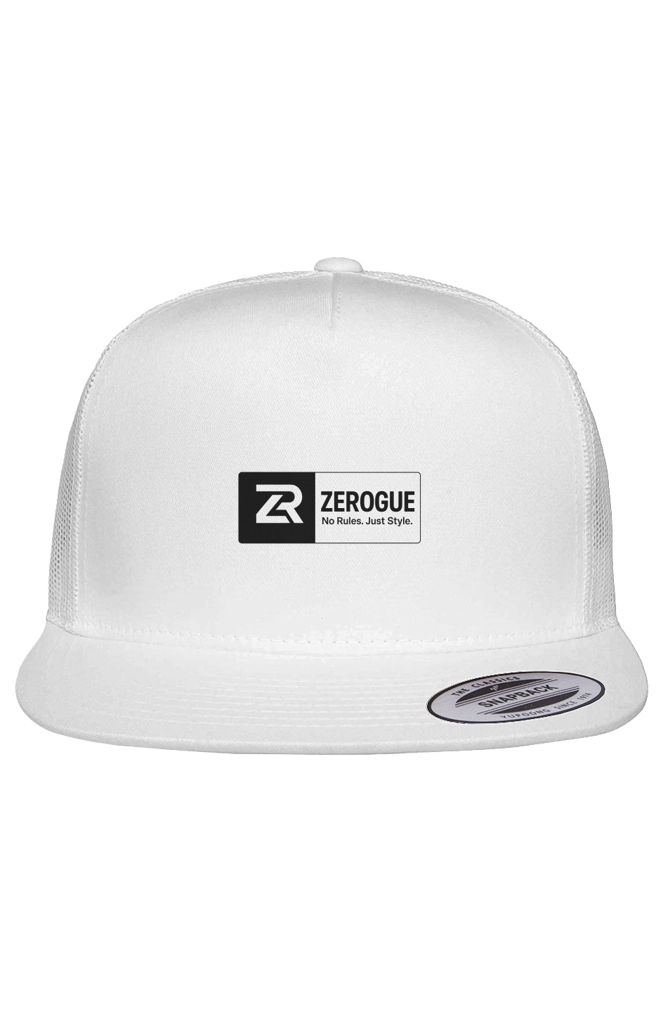"Zerogue Design" 6006 Yupoong Adult 5-Panel Classic Trucker Cap (Embroidery B)