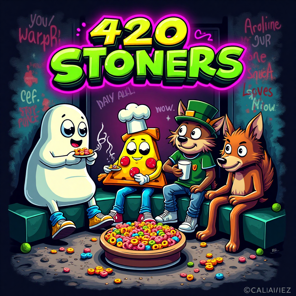 420 Stoner Cartoon Characters Collection