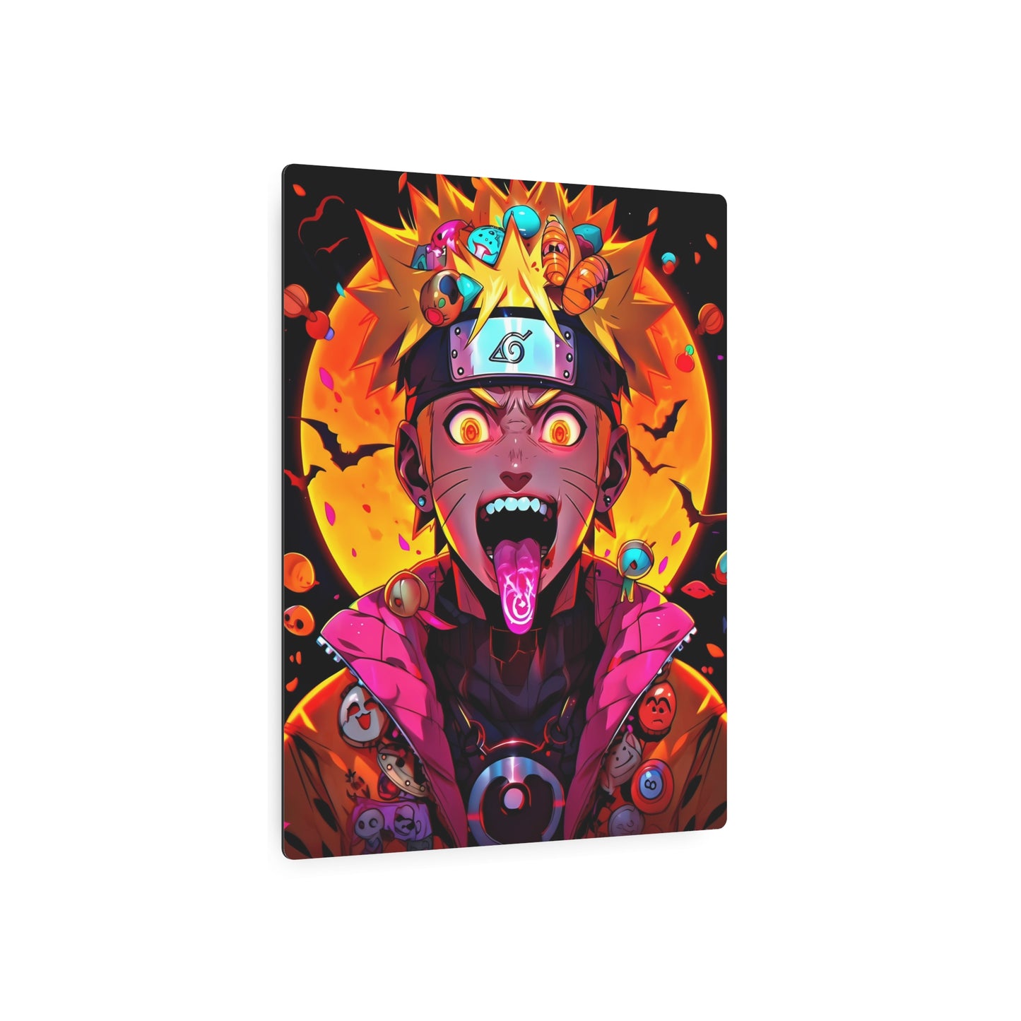 Vibrant Metal Art Sign for Anime Lovers, Home Decor, Wall Art, Unique Gift, Naruto Decor