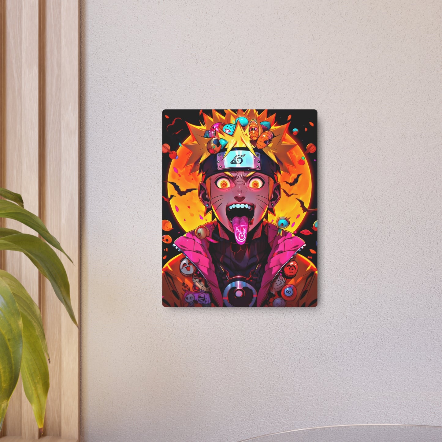 Vibrant Metal Art Sign for Anime Lovers, Home Decor, Wall Art, Unique Gift, Naruto Decor