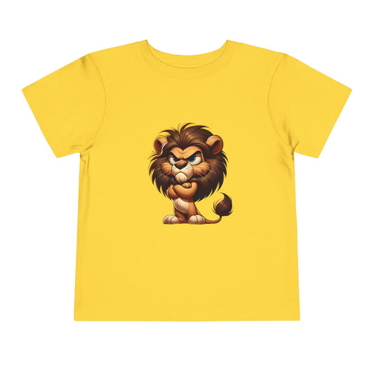 Grumpy Lion Toddler Tee, Cute Kids T-Shirt, Animal Graphic Shirt, Gift for Toddlers, Birthday Outfit, Zoo Trip Apparel