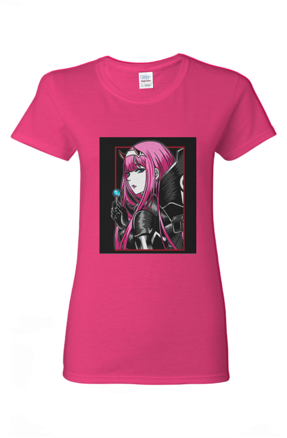 "Zero Two" - Ladies Heavy Cotton T-Shirt