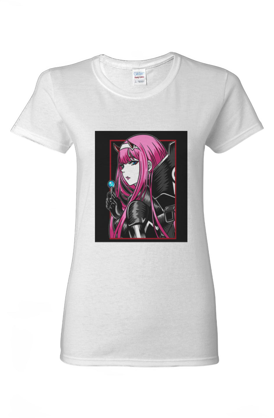 "Zero Two" - Ladies Heavy Cotton T-Shirt