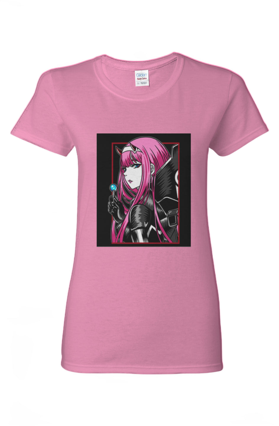 "Zero Two" - Ladies Heavy Cotton T-Shirt