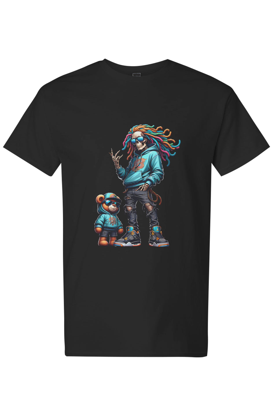 "Urban Skeleton & Teddy" - Tee Light Cotton.