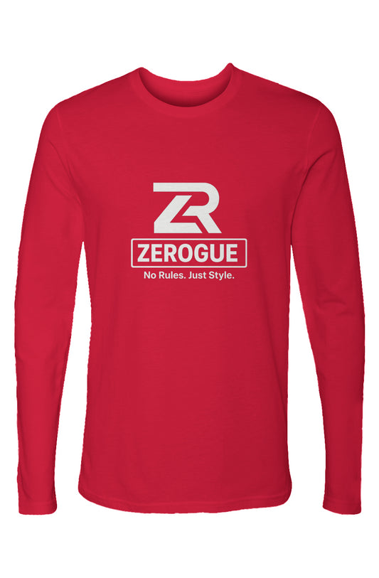 "Zerogue Logo" No Rules. Just Style. Cotton Long Sleeve Crew.