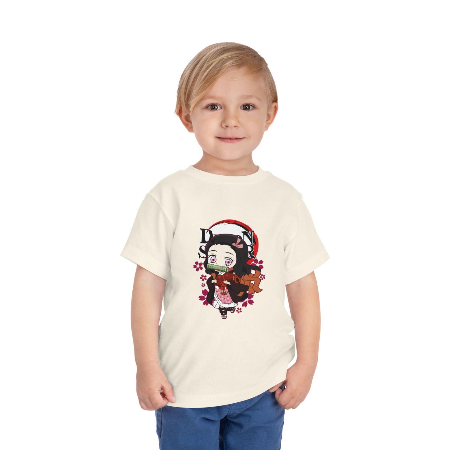 "Nezuko" Cute Toddler Tee, Anime-Inspired Short Sleeve Shirt.